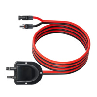 Câble d'extension solaire 10 pieds 10AWG avec boîtier de raccordement IP67, câble de rallonge pour boîte de jonction solaire pour camping-car, bateau, caravane