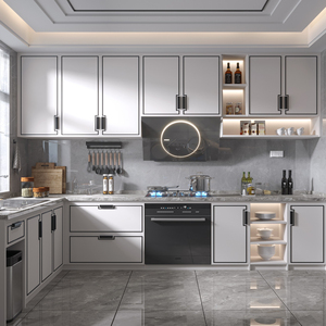 <span class=keywords><strong>Prodeco</strong></span>-armario de cocina moderno, mueble completo de madera, diseño negro - Product Image 1