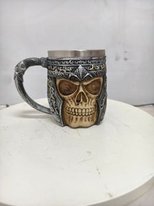 Vikingo calavera dragón resina calavera taza 3D taza Halloween venta al por mayor Steampunk <span class=keywords><strong>Detective</strong></span> calavera café tazas de acero inoxidable - Product Image 6