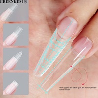 240 pièces en plastique mince sans couture ongles conseils pas de remplissage requis échelle marquages 6 formes en vrac pleine demi couverture ongles Extension conseils