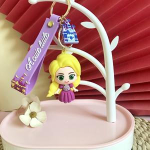 Porte-clés personnalisés avec logo, personnages de dessins animés - Elsa, Blanche-Neige, Sirène, Princesse, en caoutchouc et métal, poupées Disney Princess - Product Image 6