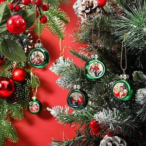 Boules de Noël en gros pour décoration d'arbre, boules de Noël vierges de 8 cm pour sublimation - Product Image 2