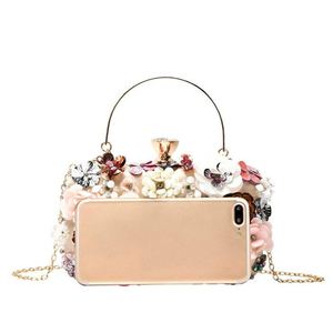 Sacs à main et sacs à bandoulière pour femmes, en gelée transparente, avec des perles de fleurs, de style designer de luxe - Product Image 4