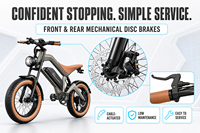 Vélo électrique à gros pneus 1500W, moteur puissant à couple élevé, batterie 48V, suspension intégrale, 20x4.0, Ebike, stock USA et UE, livraison rapide