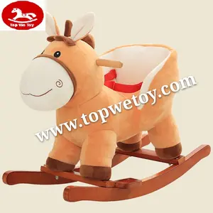 Plush/Timber Rocking Donkey Rocker Chair Toy Ride-on for Toddler Child Kids