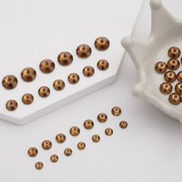 Perles de strass chic de 5 mm en topaze fumée claire avec résine époxy, à dos plat et trou central, à coudre, pour la création de bijoux à pampilles DIY