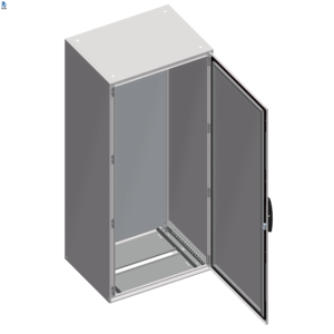 Nsysm2010502dp Armario de Piso de Acero Galvanizado de 2 Puertas, IP55, 1000 mm, Puerta Opaca, Gris 500 mm, Panel Serie SM 2000 mm - Product Image 1