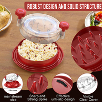 Déchiqueteur de viande en forme de torsion pour poulet, avec base antidérapante, poignée ergonomique, en plastique antiadhésif, pour la cuisine