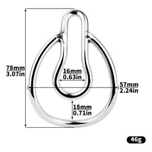 FRRK-288 clip mimetiche in metallo in acciaio inossidabile facili da indossare oggetti di scena Bdsm Bondage facili da pulire per gli uomini serrature di castità Bondage - Product Image 6