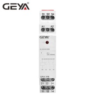 Relais auxiliaire intermédiaire miniature 2SPDT sur rail DIN, 280V, AC/DC 24V, pour GR8-208-AD12V, avec certificat CE