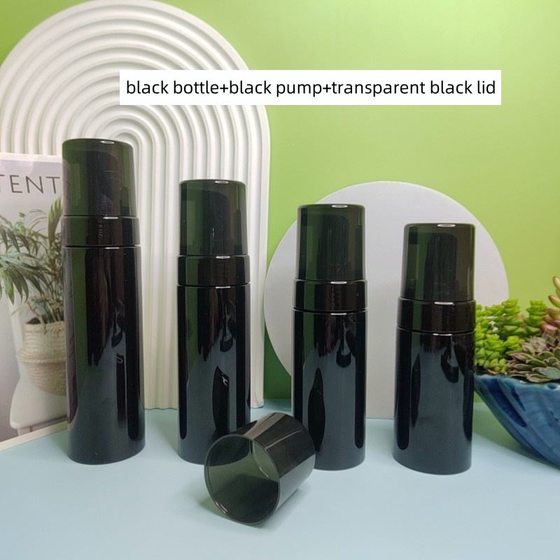 Black bottle + black pump + transparent black lid