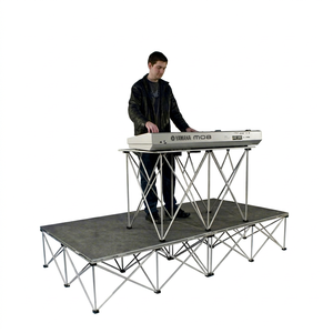 เวทีอุตสาหกรรมพื้นผิวปูพรม/กันลื่น พร้อมเวทียกพับได้แบบสไปเดอร์ - Product Image 1