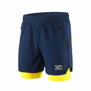 Services ODM modernes : Shorts de sport pour hommes à taille haute, fermeture éclair, écologiques et à séchage rapide, couleurs et logos personnalisés, prix raisonnable - Product Image 1