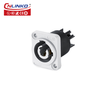 Connecteur d'alimentation CNLINKO PowerCon gris en PBT, 3 pôles, étanche IP68, prise et fiche