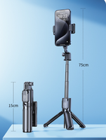 Trépied pour téléphone portable QQE, trépied extensible tout-en-un pour téléphone portable avec télécommande sans fil