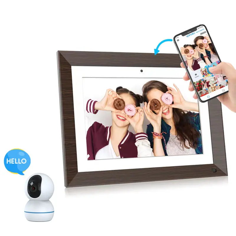 10.1 Inch Smart WiFi Digital Photo Frame HD Touch Screen Works with WiFi Camera Doorbell