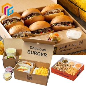 Cajas de Comida para Llevar con Diseño de Logotipo Impreso, Cajas para Sándwiches, Papas Fritas, Comida para Llevar, Cajas para Hamburguesas - Product Image 1