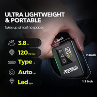 Mini Portable High Pressure Electric Bike Pump-120 PSI Cordless Tire Inflator Auto-Stop Digital Display FAST Durable for Road
