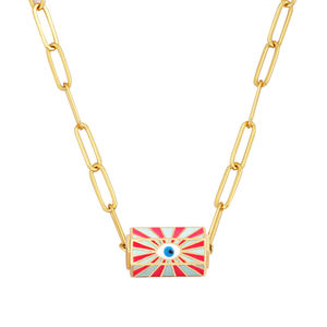 Evil Eye Lucky Alisman Amulette AMOUR <span class=keywords><strong>LOVE</strong></span> Lucky Enamel Collier Focal à breloque colorée, Fournitures de résultats de bijoux bohème de mode - Product Image 4