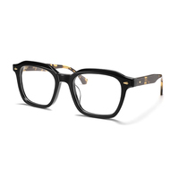 Lunettes de vue de luxe italiennes faites à la main de haute qualité, monture carrée en acétate, style rétro, logo personnalisé, lunettes optiques pour hommes et femmes