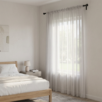 Tissu Voile Jacquard Tricoté 100% Polyester Ignifuge Inégral Personnalisé et Économique pour Rideaux de Salon et de Chambre