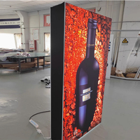 Boîte lumineuse rétroéclairée LED double face avec impression par sublimation, stand d'exposition pliable pour salon professionnel