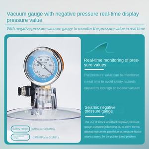 150 250Mm Plastic Vacuümdroger Transparante Drukmeter Dubbele Klep Vochtbestendige Cilinder Olievrije Vacuümpomp-Voor Testen - Product Image 4