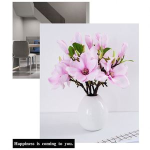 Kích Thước Tùy Chỉnh Vườn Khách Sạn Trang Trí Nội Thất Hoa Mộc Lan Nhân Tạo Với Lá Giả Màu Xanh Lá Cây - Product Image 3