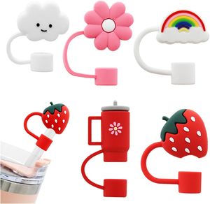 Cubierta para Popote de 10MM con Diseño de Flor de Cerezo, Fresa y Margarita para Vasos de 30 y 40 Oz con Asa - Product Image 2