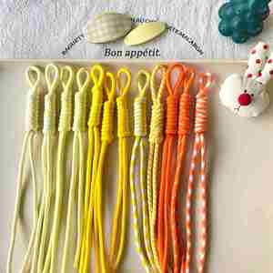 Wholesale Nylon Braided Rope Car <b>Key</b> <b>Chains</b> Charm Rope Braided Lanyard Keychain Diy Rope Keychain Accessories - Product Image 6