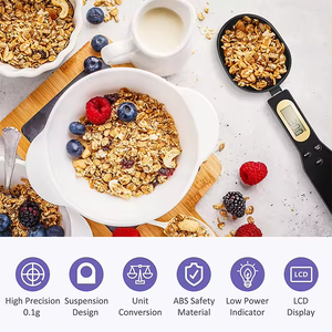 Digitale Löffel-Skala für Küche Löffel-Skala in Gramm und Unzen elektronische Messlöffel-Skala mit LCD-Display schwarz - Product Image 6