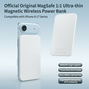Pour <span class=keywords><strong>Apple</strong></span> 17 Air, charge magnétique sans fil, charge rapide, ultra-mince, compact, portable, <span class=keywords><strong>batterie</strong></span> externe de grande capacité 4500 mAh - Product Image 1