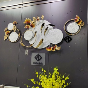 Decorazione da Parete in Metallo Dorato Creativa 150-180cm, Arte Moderna con Pesci e Foglie, Arredo Casa, Spedizione Rapida DDP - Product Image 6