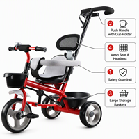 GEEN Prix de gros Tricycle léger pour enfants, Trotteur bébé, Poussette double pour 2 enfants, Trottinette jouet, Vélo 3 roues pour enfants