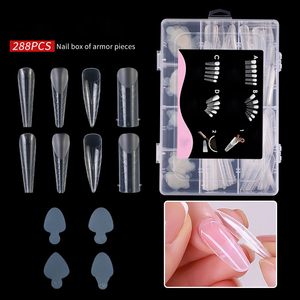 NOUVEAU Vente en gros 24pcs Tampon en <span class=keywords><strong>gel</strong></span> de silicone transparent, mat, double forme, pour extensions d'ongles. - Product Image 1