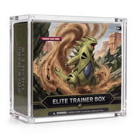 Boîte de protection magnétique en acrylique ultra-transparente pour cartes de jeu Elite Trainer Box (ETB)
