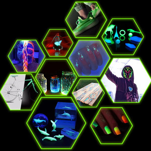 Wholesale 12 Color Glow In Dark Fluorescent Pigment Powder Day Night Two Tone For Epoxy Resin <b>Paint</b> Concrete DIY Craft Supplies - Product Image 6