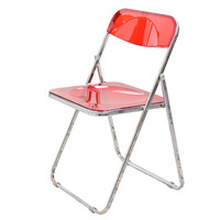 Chaise de fête empilable moderne portable, chaise pliante transparente pour restaurant, chaises pliantes en acrylique transparent