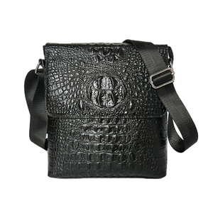 Boshiho cuir de vachette personnalisé <span class=keywords><strong>croco</strong></span> en cuir véritable sac à bandoulière hommes prix usine RTS - Product Image 2