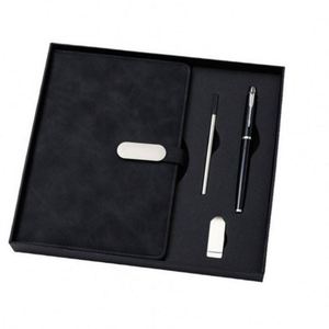 Carnet A5 en bambou écologique avec logo personnalisé, coffret cadeau de luxe pour entreprise, gravure imprimée, boîte cadeau, câble USB - Product Image 4