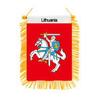 Mini drapeau suspendu pour fenêtre de voiture, drapeau graffiti en tissu Satin Double face de haute qualité, fanion pour Club de Football