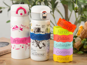 2.3cm di larghezza 18cm di fascia per bottiglia perimetrale in Silicone nome bande per bottiglie di acqua etichette etichette per feste sportive - Product Image 2