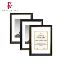 Juego de Marcos para Certificados al por Mayor, Marco para Documentos y Diplomas con Borde Dorado y Negro, con Paspartú Blanco para Exhibición de Premios en la Pared del Oficio