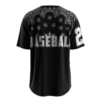 Fabricant de maillots de baseball pour hommes OEM ODM, chemises de softball noir et blanc, impression intégrale, uniforme d'équipe professionnelle