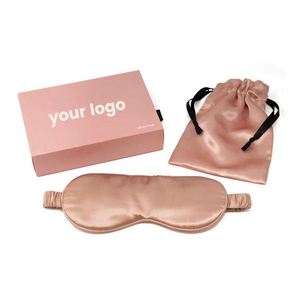 100% Mulberry Eyemask Luxury Custom Reusable Blindfold Silk <b>Sleeping</b> Eye <b>Mask</b> Set With Logo - Product Image 1