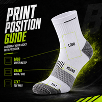 Chaussettes de basketball personnalisées en tricot avec logo pour hommes, respirantes, anti-humidité, chaussettes de sport, chaussettes athlétiques courtes avec logo personnalisé