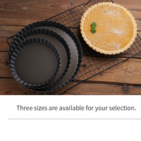 Cetakan Kue Tart Pizza Loyang Panggang 6-9 Inch dengan Dasar Lepas, Aman untuk Oven, untuk Memanggang Kue dan Pastry, Aluminium Suoyin