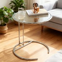 Table basse en verre transparente de style Instagram, moderne et minimaliste, avec rangement, design durable pour salons et cafés, best-seller