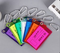 Bolsa de tarjetas fluorescente de PVC pequeña delgada de estilo coreano japonés, soporte de moda para comida de estudiante, autobús y tarjetas de documentos