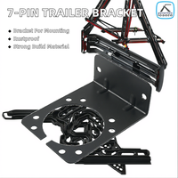 Support de montage de prise de remorque à 7 broches en fer noir modèle A10619-01 RV/camion/remorques de voyage Support de faisceau de câblage résistant à la rouille